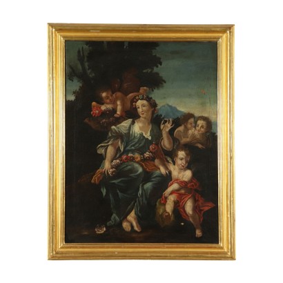 Allegory of Spring Oil Painting 18th Century