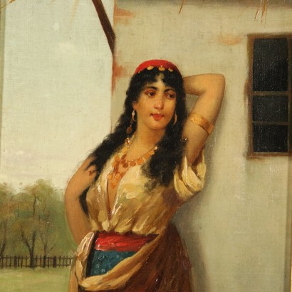 Die Zigeunerin Ölgemälde 19. Jahrhundert