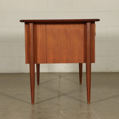 Desk with Drawers Teak Vintage Italy 1960s