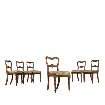 Six Chairs Rosewood France Mid 19th Century
