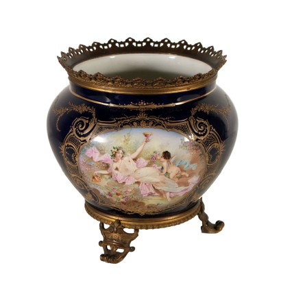Sèvres Cachepot Vase Porzellan Frankreich 19. Jahrhundert