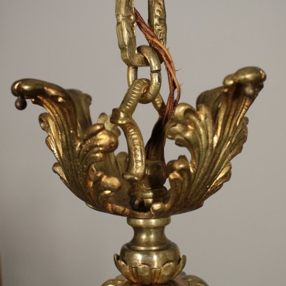 Lustre à douze Bras Bronze forgé Cristal Italie Premier '900