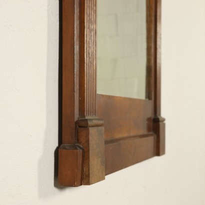 Miroir de Chéminée Restauration Ronce d'Acajou Italie '800