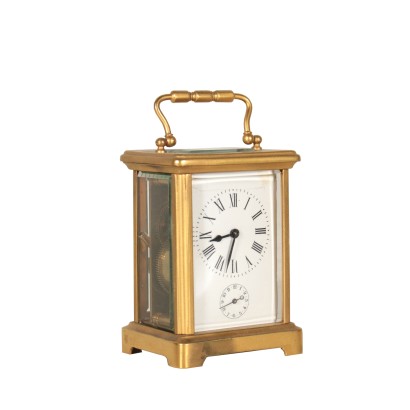 Horloge de Voyage Bronze doré Verre Métal émaillé '800