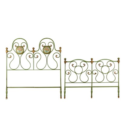The headboard and Footboard wrought Iron
