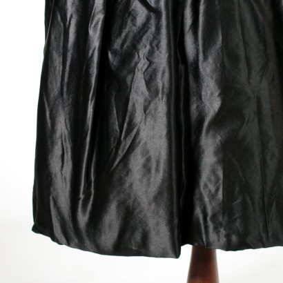 Falda Vintage en Satén Negro