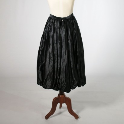 Falda Vintage en Satén Negro