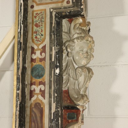 Großer lackierter und verzierter Rahmen Italien 17.-18. Jahrhundert
