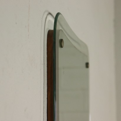 Miroir sur Cadre Bois Verre transparent Italie Années 50-60