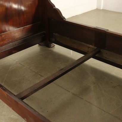 Large Single Bed Restoration Mahogany France 19th Century