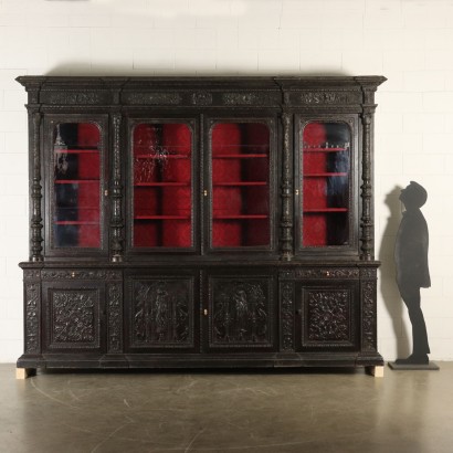 Large Double Body Bookcase France Late 1800s