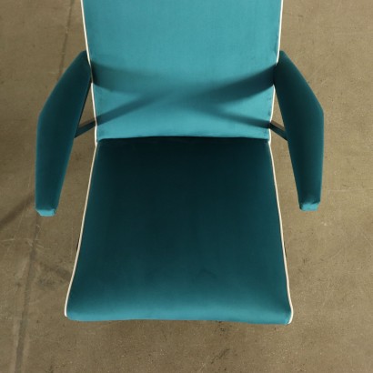 Paar Sessel Samt Schaumpolsterung Vintage Italien 50er Jahre