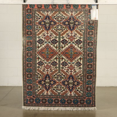 Handmade Ardebil Carpet Iran Wool Silk Cotton 1980s