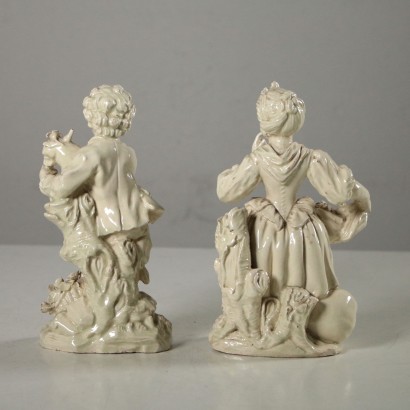 Suite de quatre Petits Statues Terre cuite Italie '800