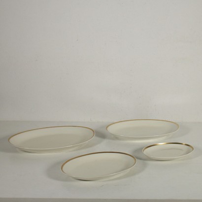 Set of Bavaria Plates While Porcelain Germany 20th Century