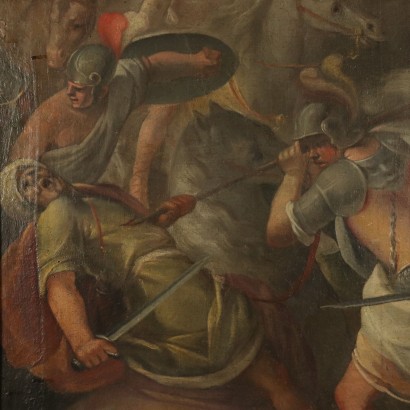 Kriegsszene Ölgemälde 18. Jahrhundert