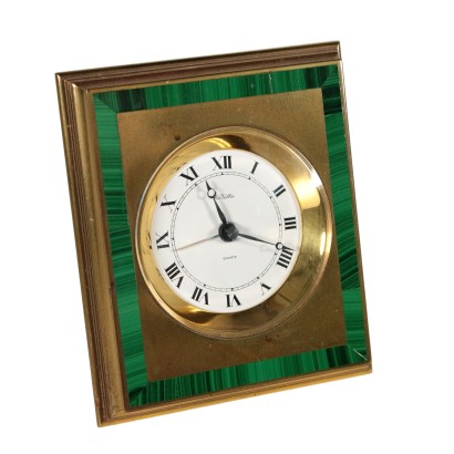 Table Clock La Vallèe Brass 20th Century