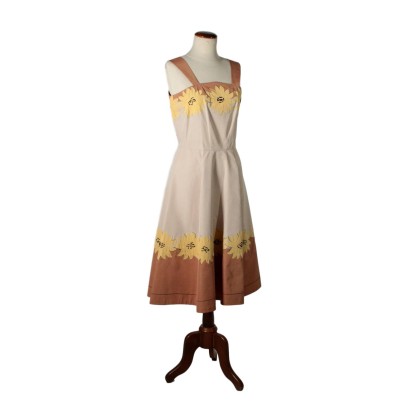 Vintage Dress with Flower Inserts 1960s