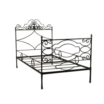Single Bed Structure Wrought Iron Italy 19th Century