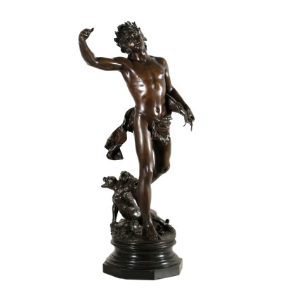 Orpheus and Cerberus by Adrieu Etienne Gaudez Bronze Sculpture
