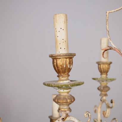 Lacquered Chandelier Italy First Half of 1900s