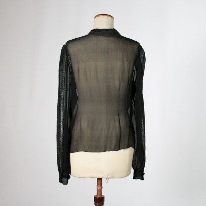 Elegant Vintage Shirt Chiffon Silk 20th Century