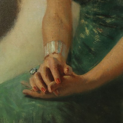 Portrait of a Woman Giuseppe Palanti Oil Painting 20th Century