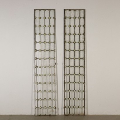 Paar Glasfenster Eisen Italien 20. Jahrhundert