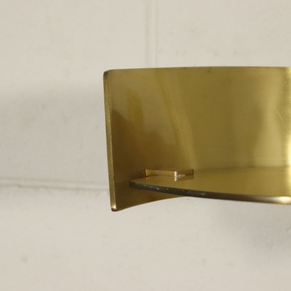 Wall Console and Mirror Brass Vintage Italy 1960s