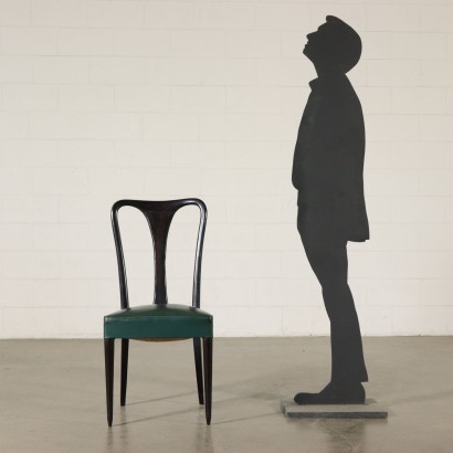 Sechs Stühle Kunstleder Vintage Italien 50er Jahre
