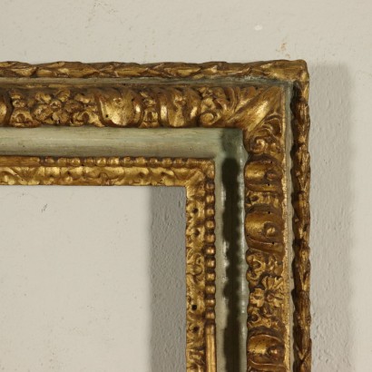 Gilded Lacquered Frame with Carvings Italy 18th Century