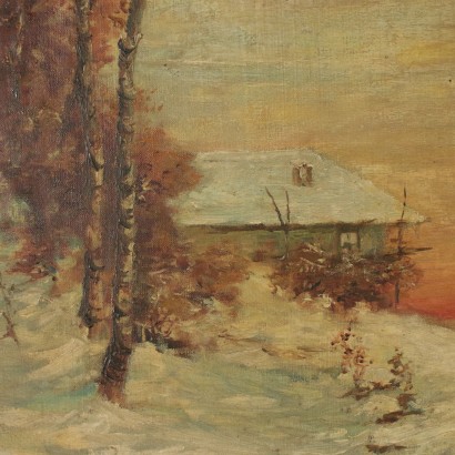 Landschaft von Giuseppe Cavalleri Ölgemälde 20. Jahrhundert