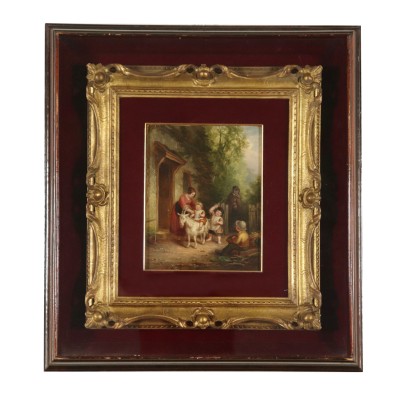 Genre Scene Oil Painting 19th Century