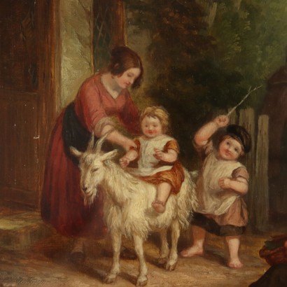 Genre Scene Oil Painting 19th Century