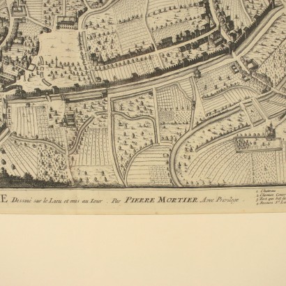 Redierung von Pierre Mortier Karte von Bergamo 18. Jahrhundert