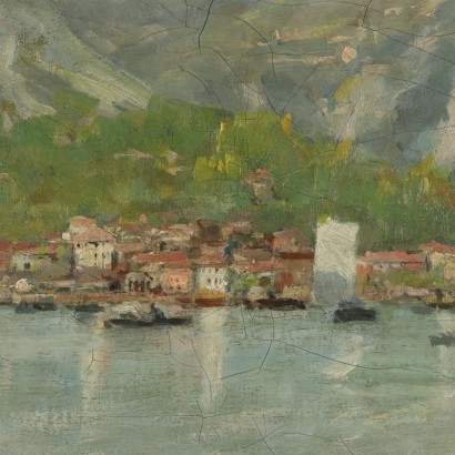 Eugène Hall, un Aperçu de Laveno, le Lac Majeur