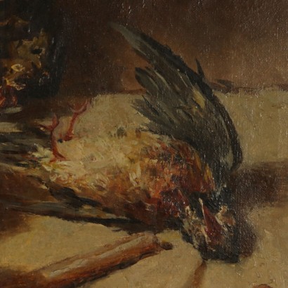 Stillleben mit Vögeln und Granatäpfeln von Riccardo Pellegrini 1915