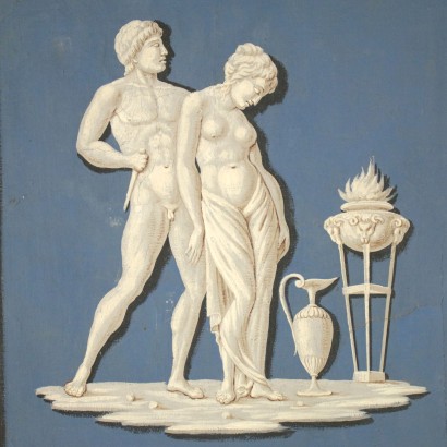 Dekorative Element Szene mit Figuren Gemälde 18. Jahrhundert