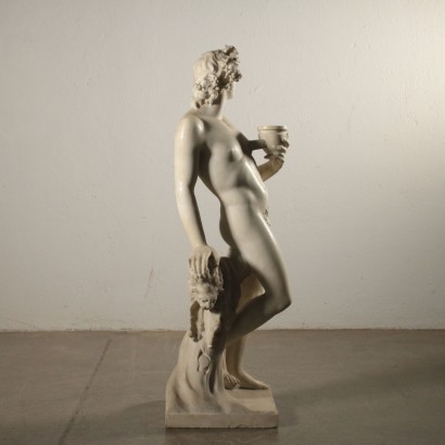 Statue Jeune Bacchus Marbre Blanc Italie '800