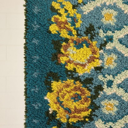 Alfombra vintage shaggy geométrica/floral