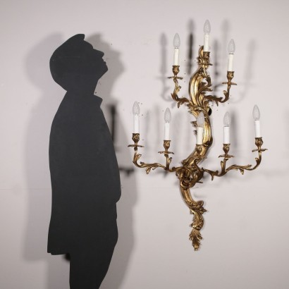Elegantes Paar Wandlampen Italien 20. Jahrhundert
