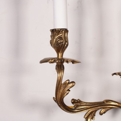 Elegant Pair of Sconces Gilded Bronze Italy Early 1900s