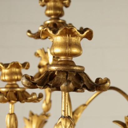Geschnitzte Stehlampe Italien Mitte des 20. Jahrhunderts
