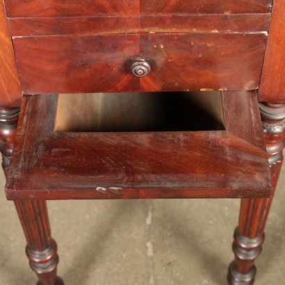 Antique Sewing Table Mahogany England 19th Century