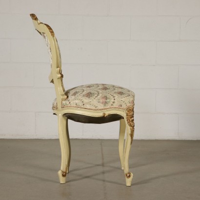 Vier lackierten und vergoldeten Stühlen Italien 20. Jahrhundert