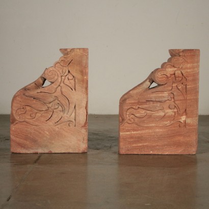 Deux Etagères Pierre Sculptés Italie '900