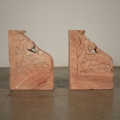 Deux Etagères Pierre Sculptés Italie '900