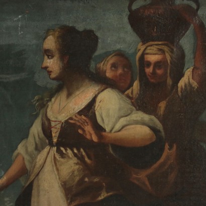 Eliezer and Rebecca at the Well Painting 18th Century