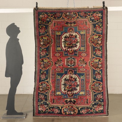 Bakhtiari Carpet Iran Handmade Cotton Wool 1960s