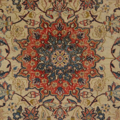 Tapis Isfahan Coton Laine Fabrication manuelle Iran Années 60-70